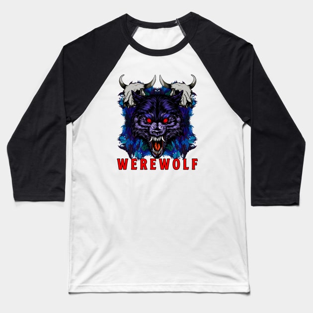 WEREWOLF Baseball T-Shirt by theanomalius_merch